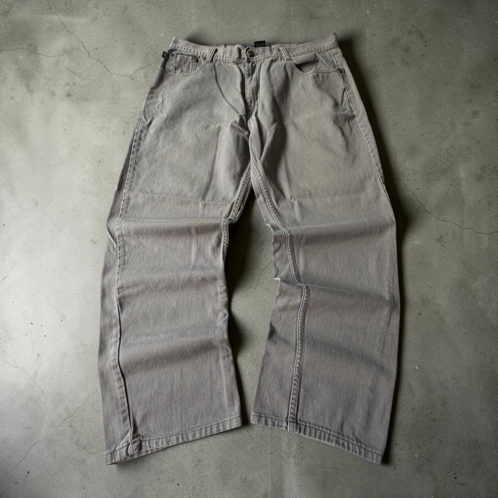 Akademiks Baggy Grey Denim Jeans Mens 40x32 Y2K Hip Hop Skate Wide Leg Pants